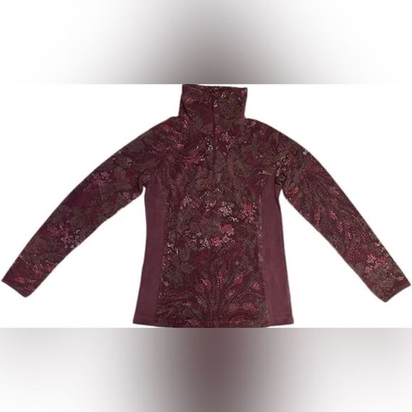 Columbia Women Arctic Air Half Zip Polar Fleece Pullover Jacket Burgundy medium - Picture 1 of 6